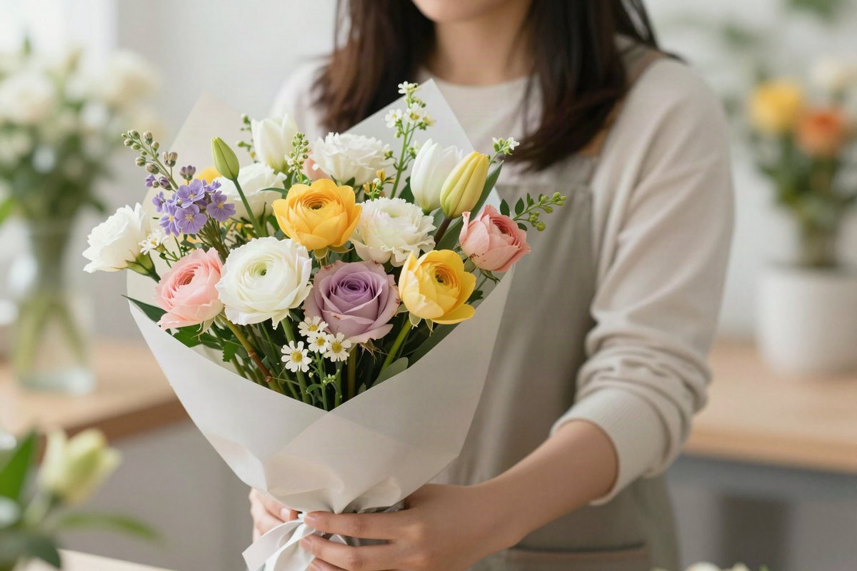 정기구독 꽃 포장